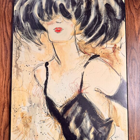An Elegant Lady Karen Dupre Art Print on Wood PanelParisian Chic Wall Art